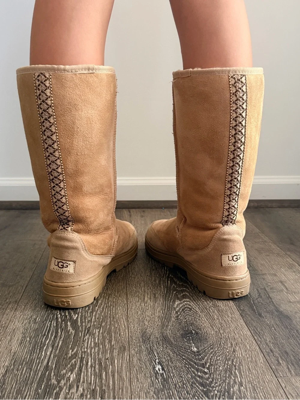 UGG Classic Tall Suede Winter Boot in Tan size 9